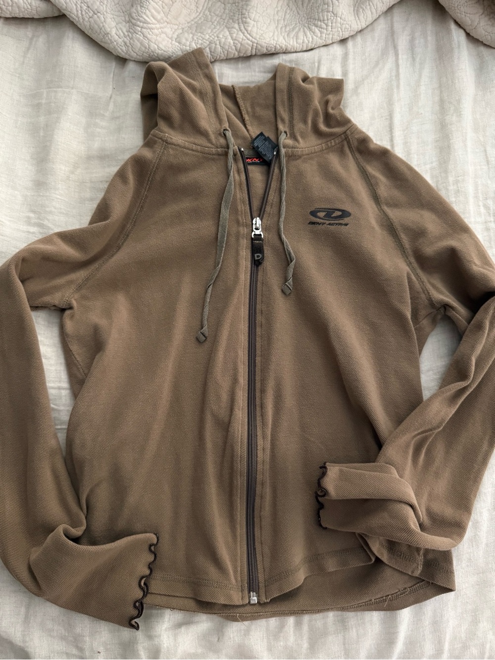 DKNY Active brown zip-up
